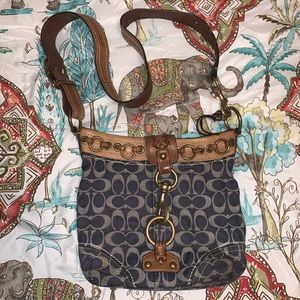 Coach denim crossbody bag